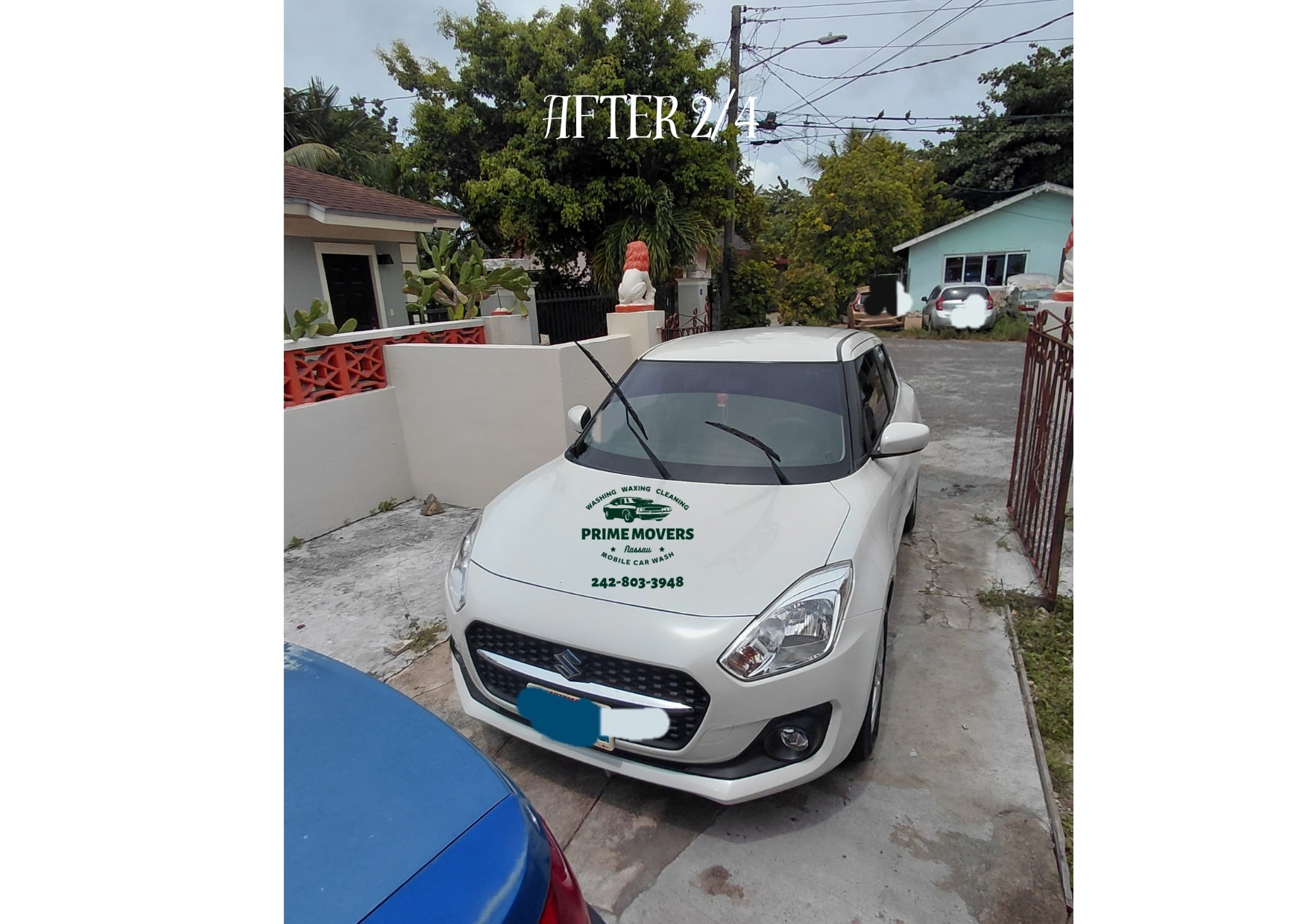 Professional mobile car wash service result - spotless vehicle detailing Nassau